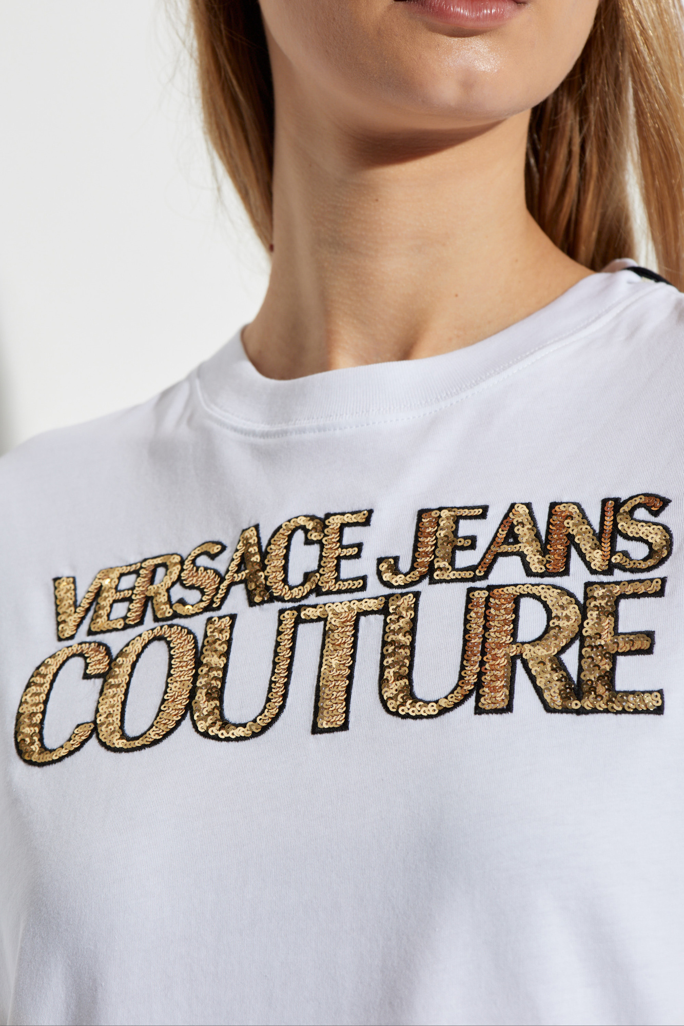 White T-shirt with logo Versace Jeans Couture - Vitkac Italy White T-shirt with logo Versace Jeans Couture - Vitkac Italy